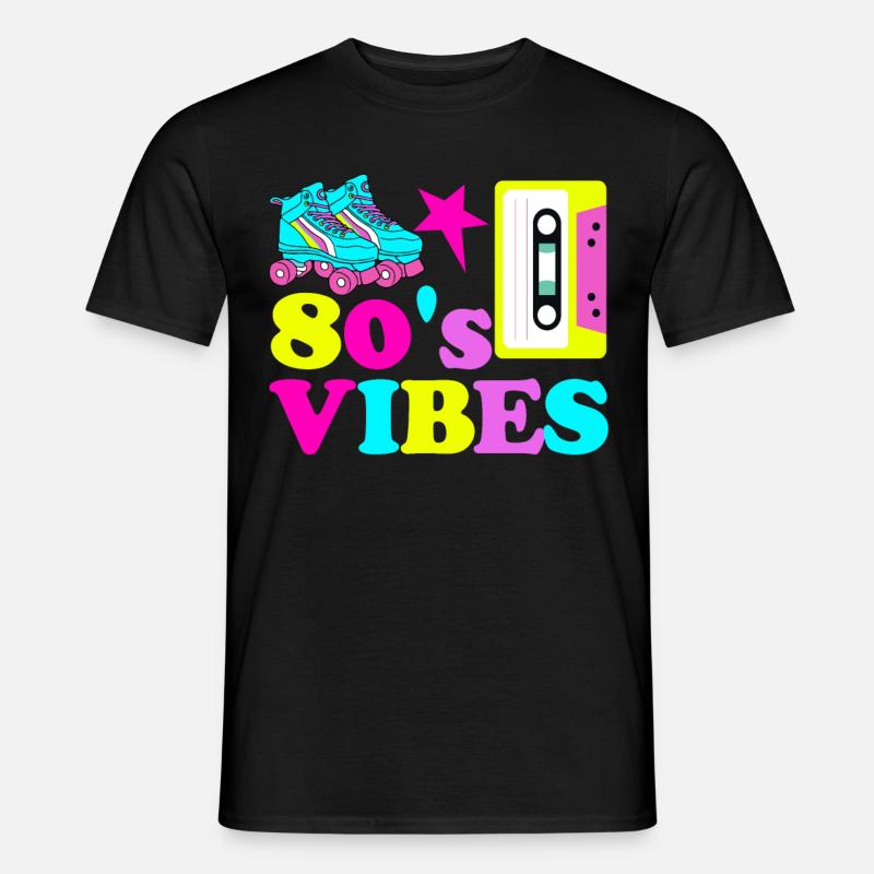 80's Vibes - Männer T-Shirt - Schwarz