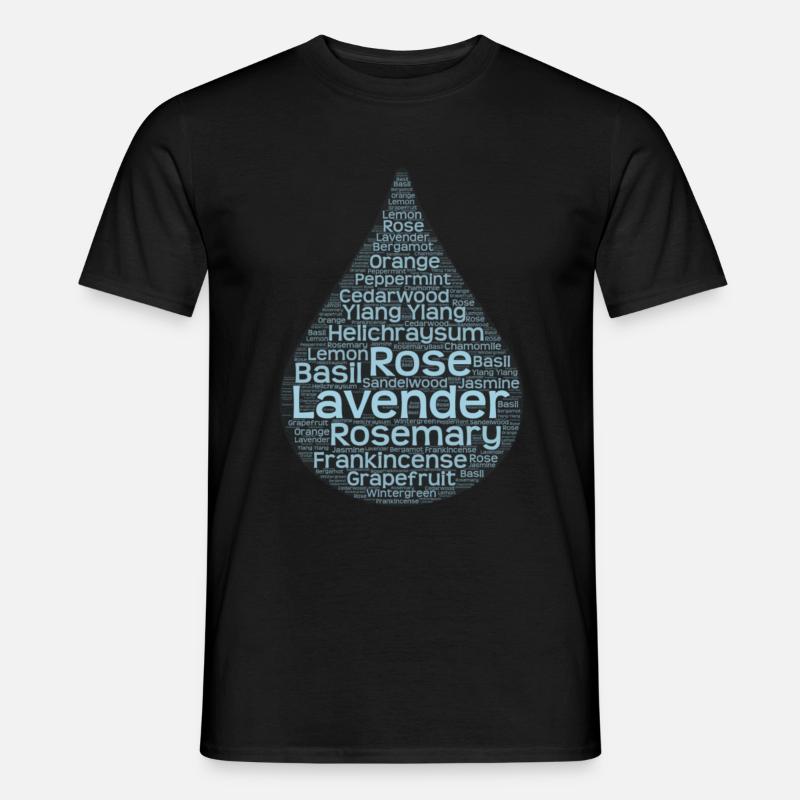 Aromatherapie Ätherische Öle Tropfen Geschenk - Männer T-Shirt - Schwarz