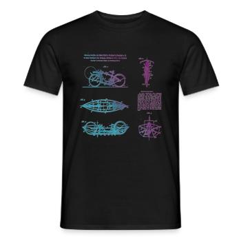 DE482906 Blue Violet - Men's T-Shirt - black - Front - AI Model Male 178 light (178cm)