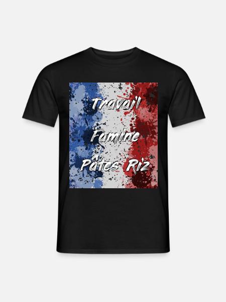 Travail Famine Pâtes Riz - T-shirt homme - noir