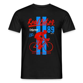 Radfahren - Männer T-Shirt - Schwarz - Vorne - AI Model Male 178 light (178cm)