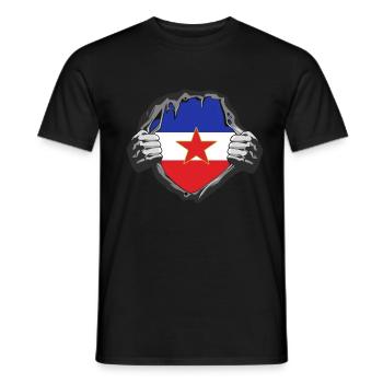 Jugoslawien Yugoslavia Jugoslavija SFRJ Geschenk - Männer T-Shirt - Schwarz - Vorne - AI Model Male 178 light (178cm)