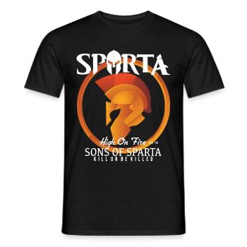 Sparta - Men's T-Shirt - black - Front - AI Model Male 178 light (178cm)
