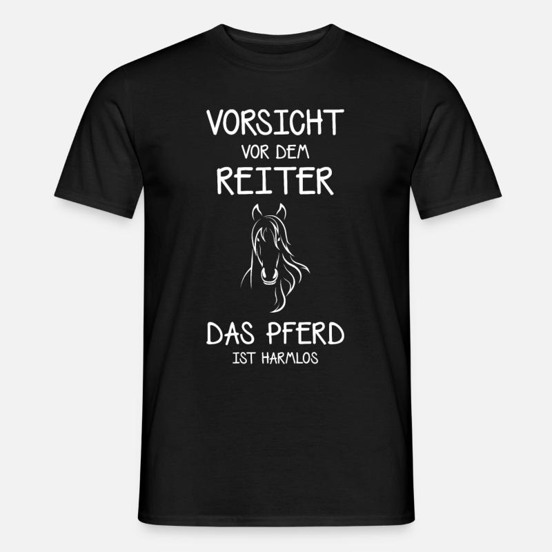 Reitsport, Pferd, Reiter, - Männer T-Shirt - Schwarz