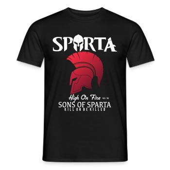 Spartan Team Motiv mit Helm der Spartaner - Männer T-Shirt - Schwarz - Vorne - AI Model Male 178 light (178cm)