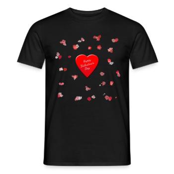 Joyeuse Saint Valentin Saint Valentin - T-shirt homme - noir - Devant - AI Model Male 178 light (178cm)