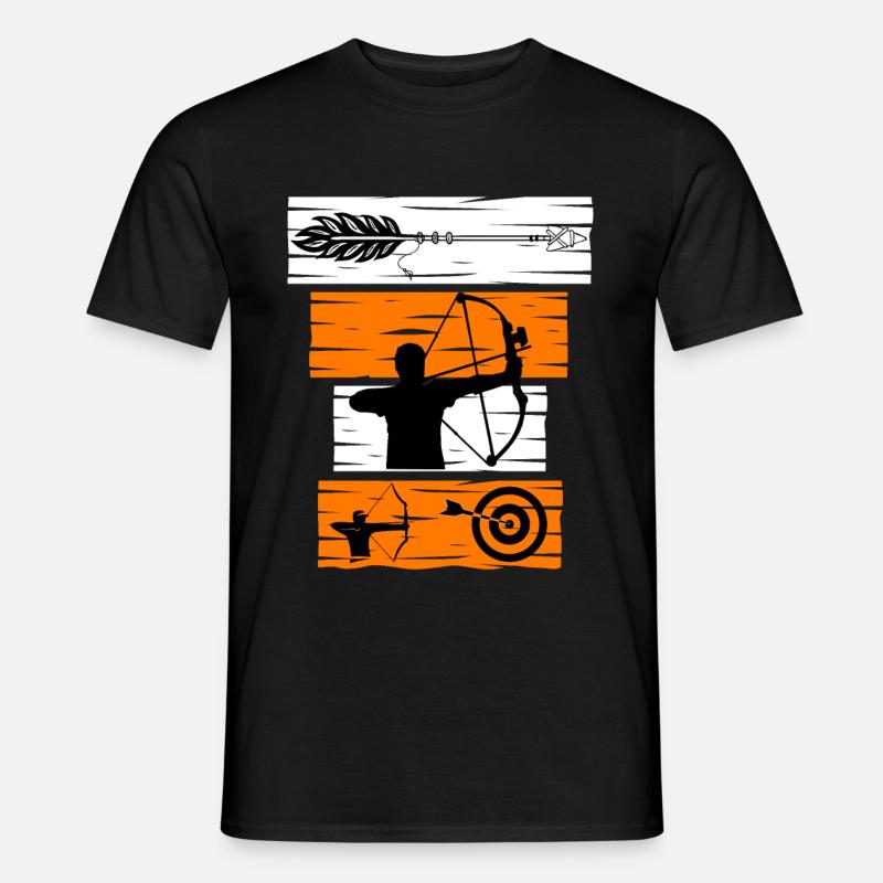 Bogenschießen, Schießsport, Bogen - Männer T-Shirt - Schwarz