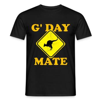 Australia kangaroo - Men's T-Shirt - black - Front - AI Model Male 178 light (178cm)