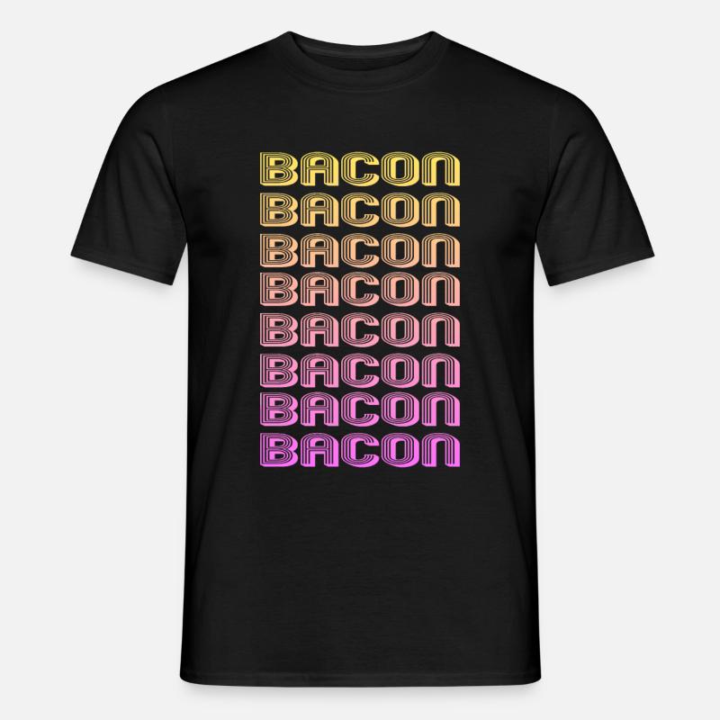 Bacon Bacon Bacon Bacon Bacon Bacon Bacon Bacon - Männer T-Shirt - Schwarz