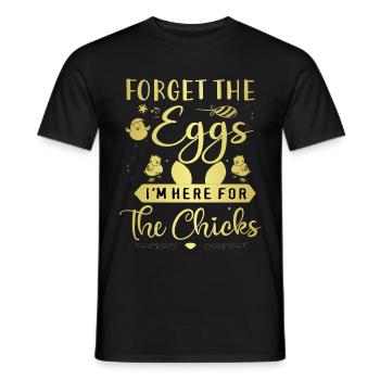 Poussins de Pâques Fête de Pâques Printemps Pâques - T-shirt homme - noir - Devant - AI Model Male 178 light (178cm)