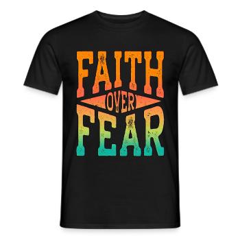 God-Fearing Prayer Faith Prayer Christian Jesus - Men's T-Shirt - black - Front - AI Model Male 178 light (178cm)