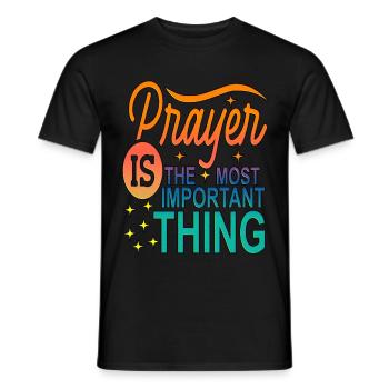 Beten Christliche Kleidung Gebet Gott Jesus Christ - Männer T-Shirt - Schwarz - Vorne - AI Model Male 178 light (178cm)