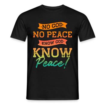 Frieden Jesus Liebe Christus Gott Kirche Glaube - Männer T-Shirt - Schwarz - Vorne - AI Model Male 178 light (178cm)