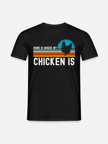 chicken - Men's T-Shirt - black