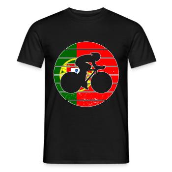 Cyclisme Portugal Vélo de course Vélo - T-shirt homme - noir - Devant - AI Model Male 178 light (178cm)