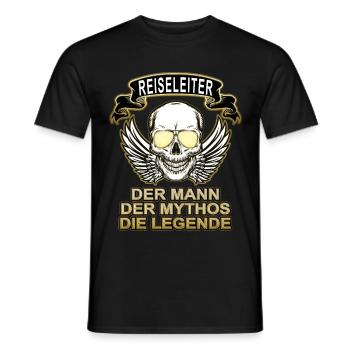 Reiseleiter Mann Mythos Legende - Männer T-Shirt - Schwarz - Vorne - AI Model Male 178 light (178cm)