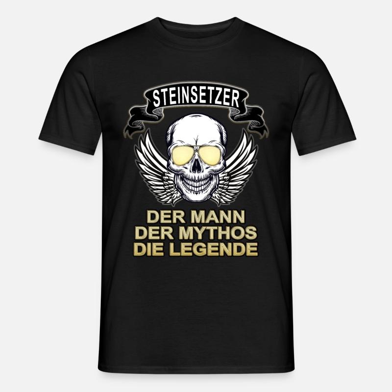 Steinsetzer Mann Mythos Legende - Männer T-Shirt - Schwarz