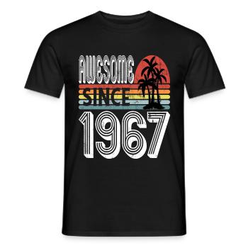 Awesome Since 1967 Sunset - Men's T-Shirt - black - Front - AI Model Male 178 light (178cm)