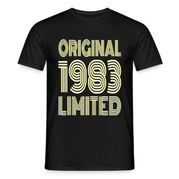 Original 1983 Limitiert - Männer T-Shirt - Schwarz - Vorne - AI Model Male 178 light (178cm)