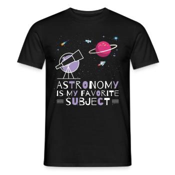 Astronomie, mein Lieblingsthema, Weltraumteleskop - Männer T-Shirt - Schwarz - Vorne - AI Model Male 178 light (178cm)