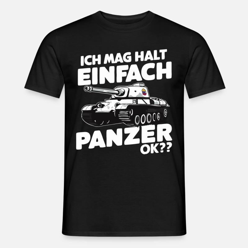Panzer Kampfpanzer Panzerkampfwagen Panzerfahrer - Männer T-Shirt - Schwarz