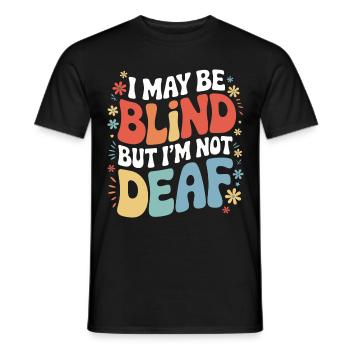 Blinde Blindheit Sehbehinderte Menschen - Männer T-Shirt - Schwarz - Vorne - AI Model Male 178 light (178cm)