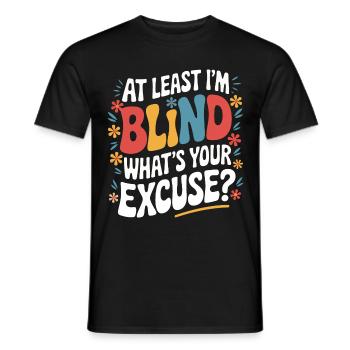 Blind blindness Visually impaired people - Men's T-Shirt - black - Front - AI Model Male 178 light (178cm)