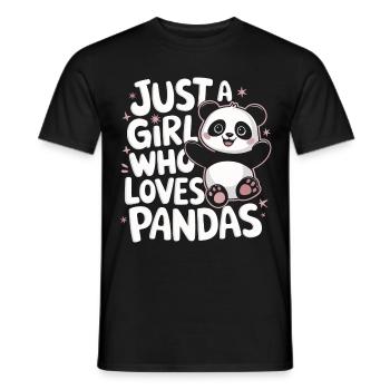 Pandabär Panda Tier Pandas - Männer T-Shirt - Schwarz - Vorne - AI Model Male 178 light (178cm)