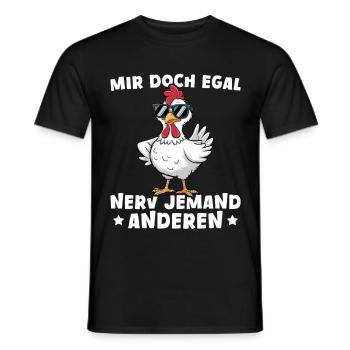 Cooles Huhn - Nerv jemand anderen - Männer T-Shirt - Schwarz - Vorne - AI Model Male 178 light (178cm)