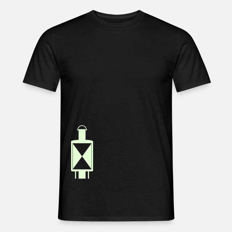 Zugende Schlußlicht reflexdruckgeeignet 2 - Männer T-Shirt - Schwarz