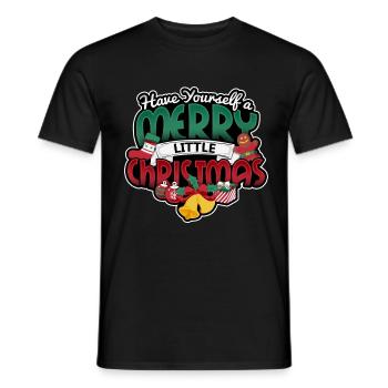 Joyeux Noël Ho Ho Ho Père Noël - T-shirt homme - noir - Devant - AI Model Male 178 light (178cm)