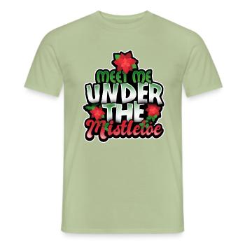 Gui noël jésus joyeux - T-shirt homme - vert sauge - Devant - AI Model Male 178 light (178cm)