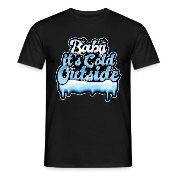 Bébé d'hiver gel froid - T-shirt homme - noir - Devant - AI Model Male 178 light (178cm)