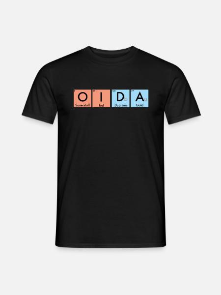 oida shirt geschenk periodensystem wien minga - Männer T-Shirt - Schwarz