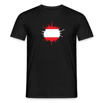 österreich flagge fahne geschenk shirt austria wi - Männer T-Shirt - Schwarz - Vorne - AI Model Male 178 light (178cm)