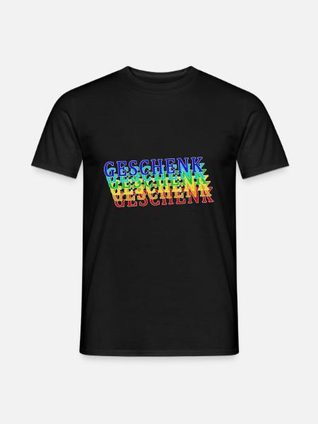 Geschenk Geschenk Geschenk Geschenk Geschenk - Männer T-Shirt - Schwarz