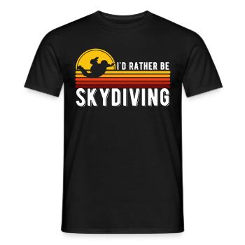 parachutist - Men's T-Shirt - black - Front - AI Model Male 178 light (178cm)