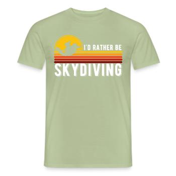 Parachutistes - T-shirt homme - vert sauge - Devant - AI Model Male 178 light (178cm)