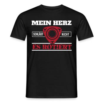 Mein Herz schlägt nicht es Rotiert - Männer T-Shirt - Schwarz - Vorne - AI Model Male 178 light (178cm)