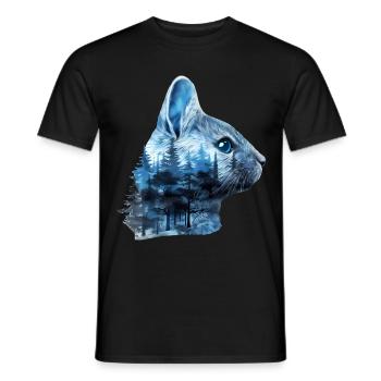 Chinchilla - Männer T-Shirt - Schwarz - Vorne - AI Model Male 178 light (178cm)