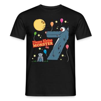 Chemise d'anniversaire 7 ans est ce petit monstre - T-shirt homme - noir - Devant - AI Model Male 178 light (178cm)