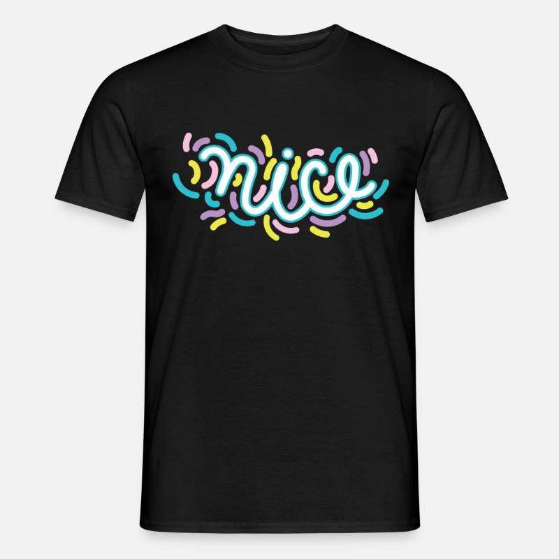 Nice - Männer T-Shirt - Schwarz