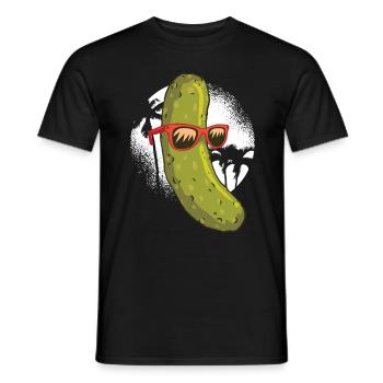Gurke im Paradise - Sommer Design - Männer T-Shirt - Schwarz - Vorne - AI Model Male 178 light (178cm)