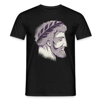 Griechischer Götter Kopf - Männer T-Shirt - Schwarz - Vorne - AI Model Male 178 light (178cm)