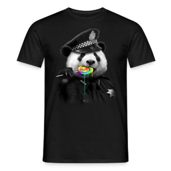 LOLLYPOP COP - Men's T-Shirt - black - Front - AI Model Male 178 light (178cm)