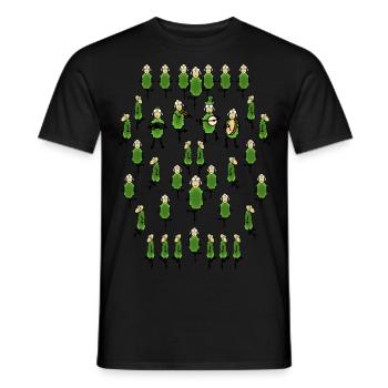 mouton dansant avec un groupe de musique - T-shirt homme - noir - Devant - AI Model Male 178 light (178cm)