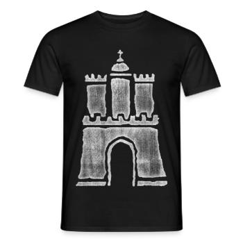 Hamburg Wappen - Männer T-Shirt - Schwarz - Vorne - AI Model Male 178 light (178cm)