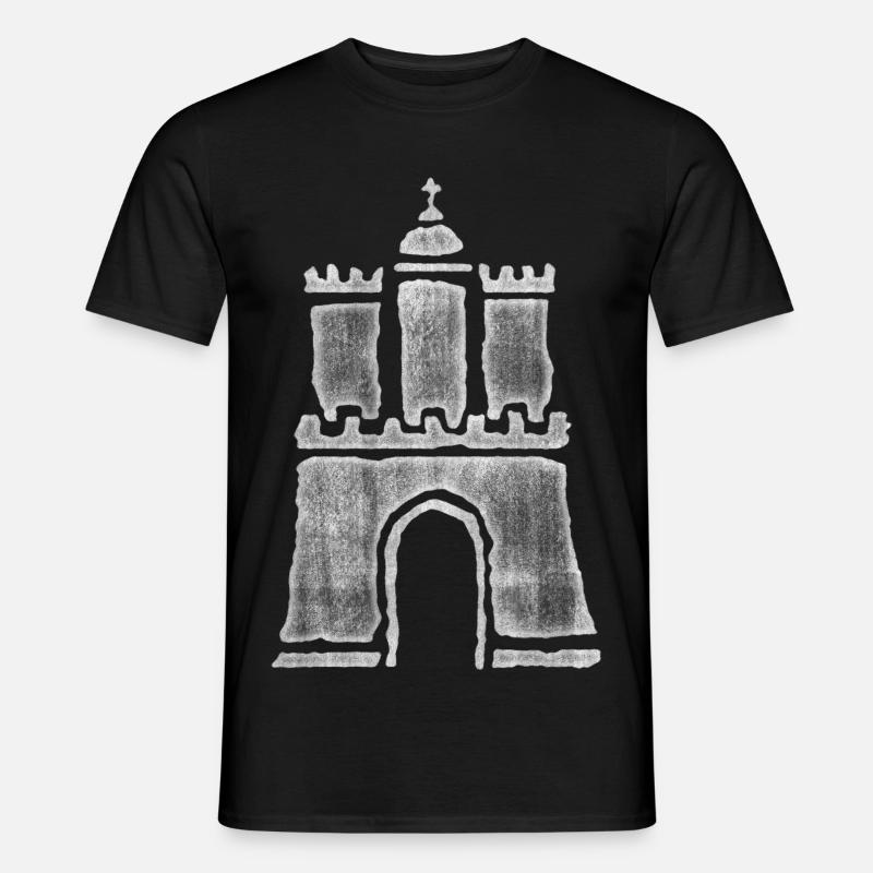 Hamburg Wappen - Männer T-Shirt - Schwarz