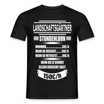 LANDSCHAFTSGÄRTNER - Männer T-Shirt - Schwarz - Vorne - AI Model Male 178 light (178cm)
