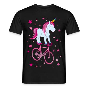 Cyclisme artistique, cyclisme artistique, cyclisme en salle, licorne - T-shirt homme - noir - Devant - AI Model Male 178 light (178cm)
